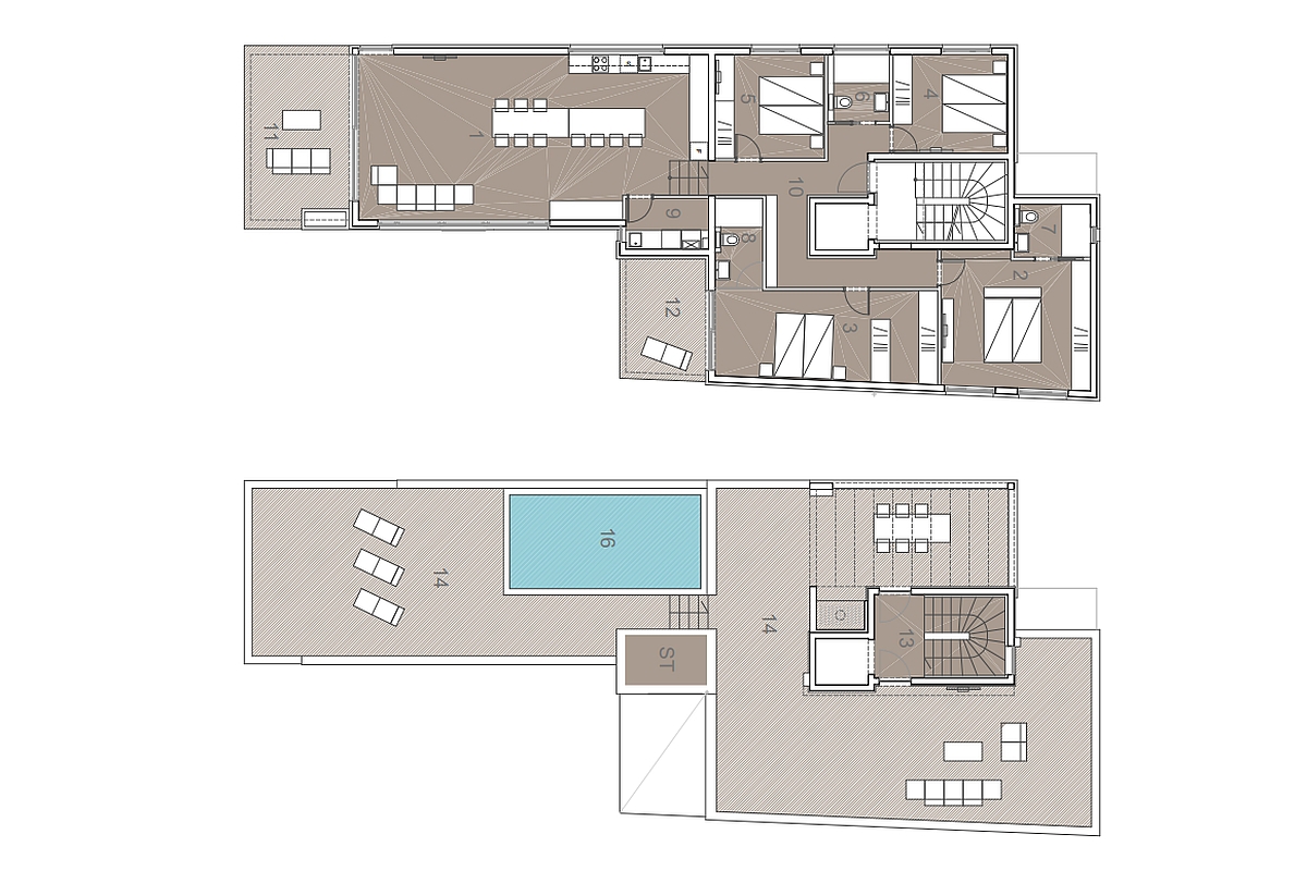 Attico di lusso con piscina sul tetto