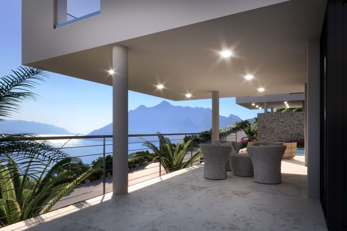 Villa con piscina e vista mozzafiato sul mare aperto