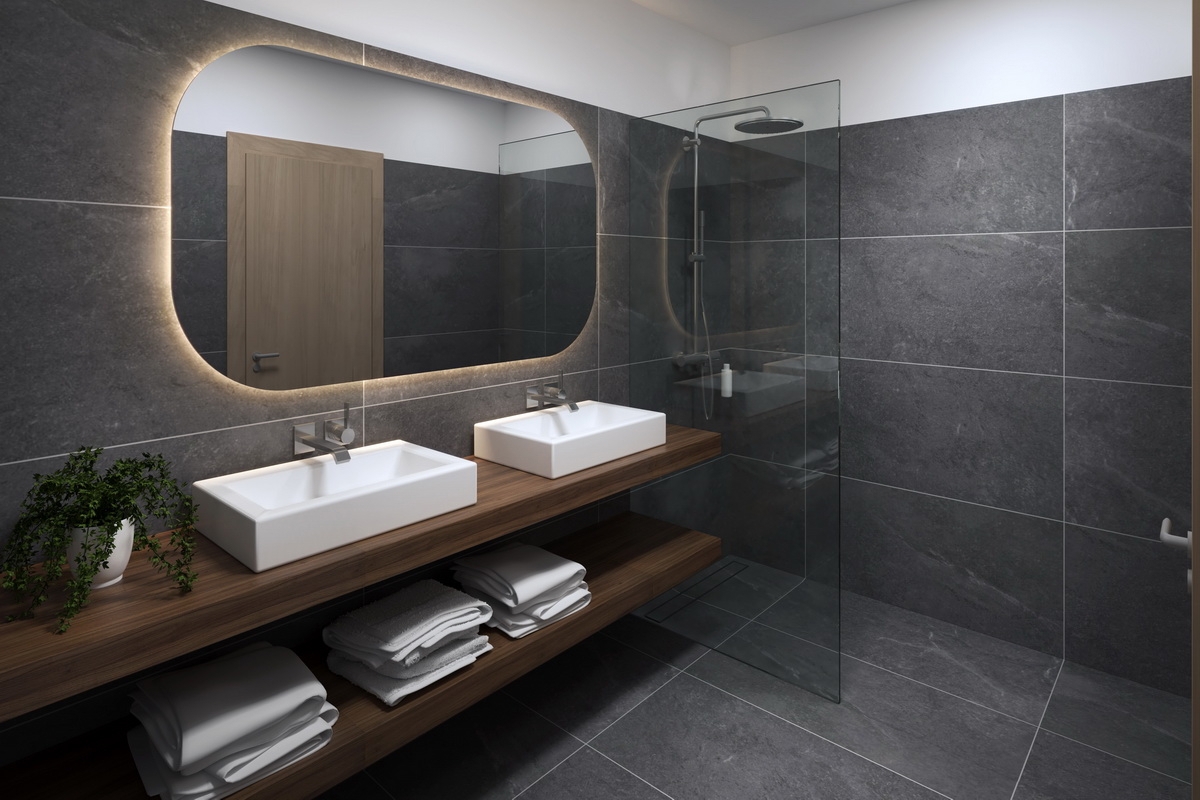 Moderna villa con piscina e spettacolare vista mare