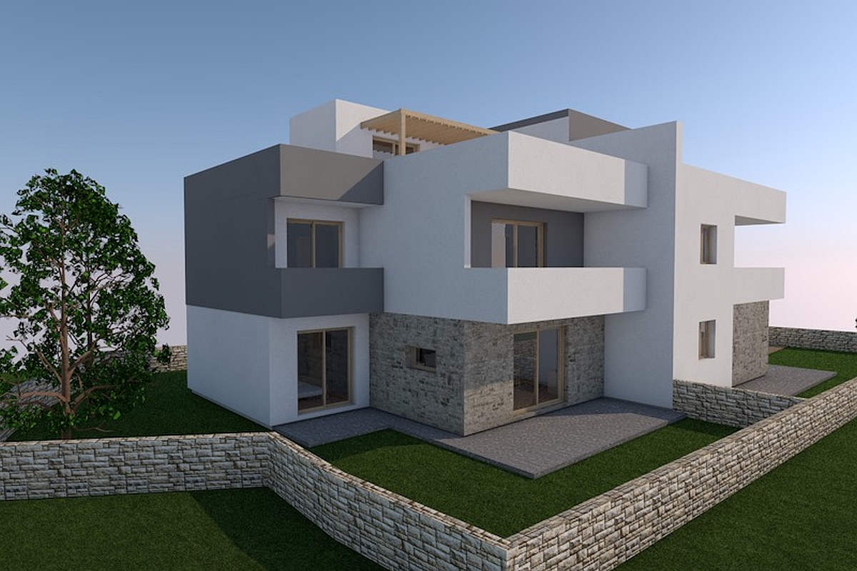 Moderne ville bifamiliari con piscina vicino a Sebenico