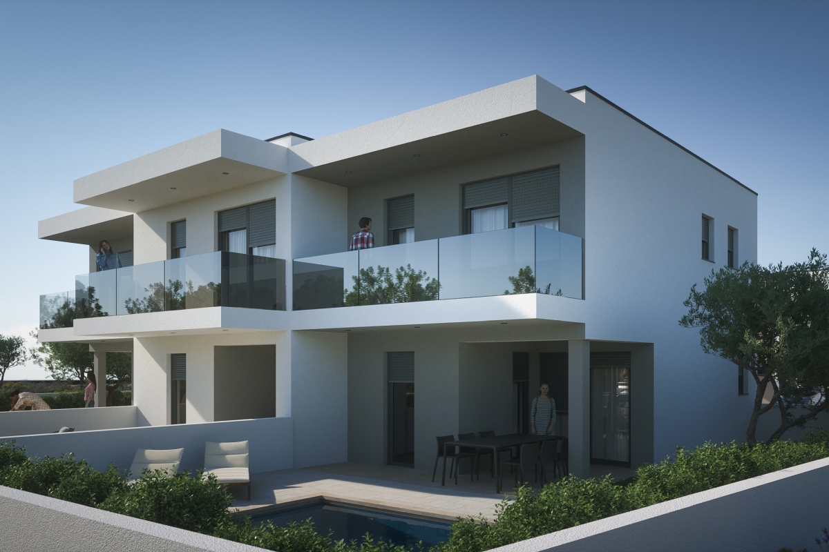 Moderno appartamento duplex con piscina