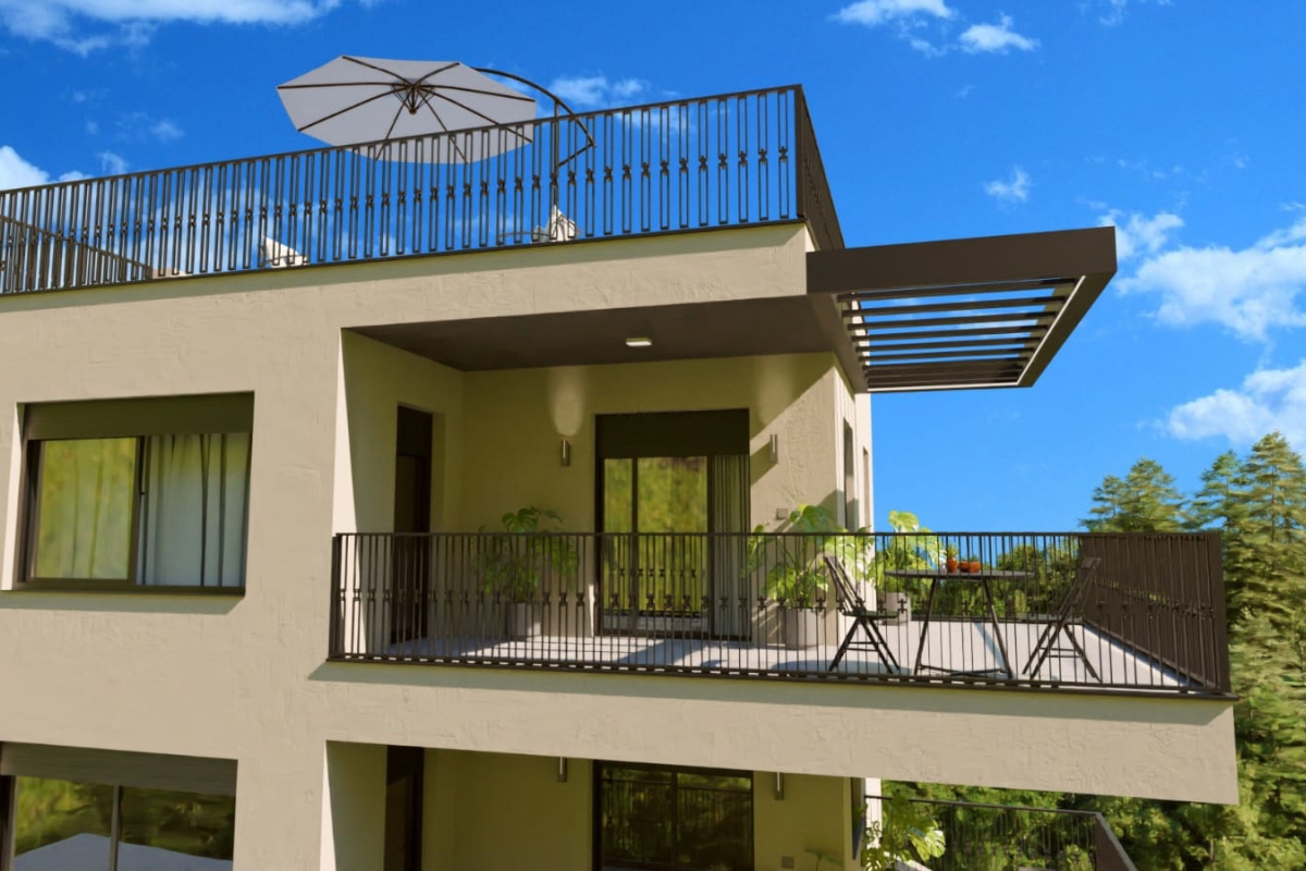 Attico con due camere da letto e terrazza sul tetto