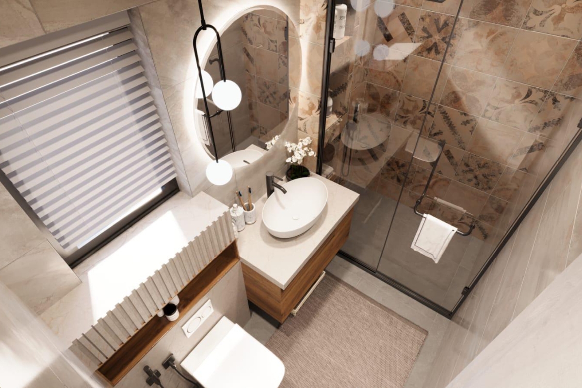 Moderno attico duplex con vista mare