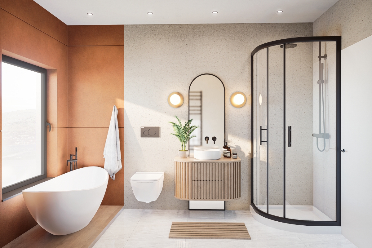 Appartamento con tre camere da letto e vista aperta in seconda fila sul mare