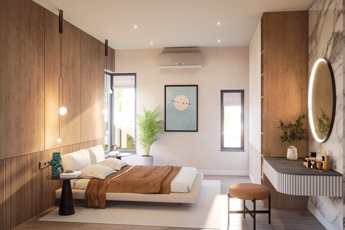 Appartamento con tre camere da letto e vista aperta in seconda fila sul mare