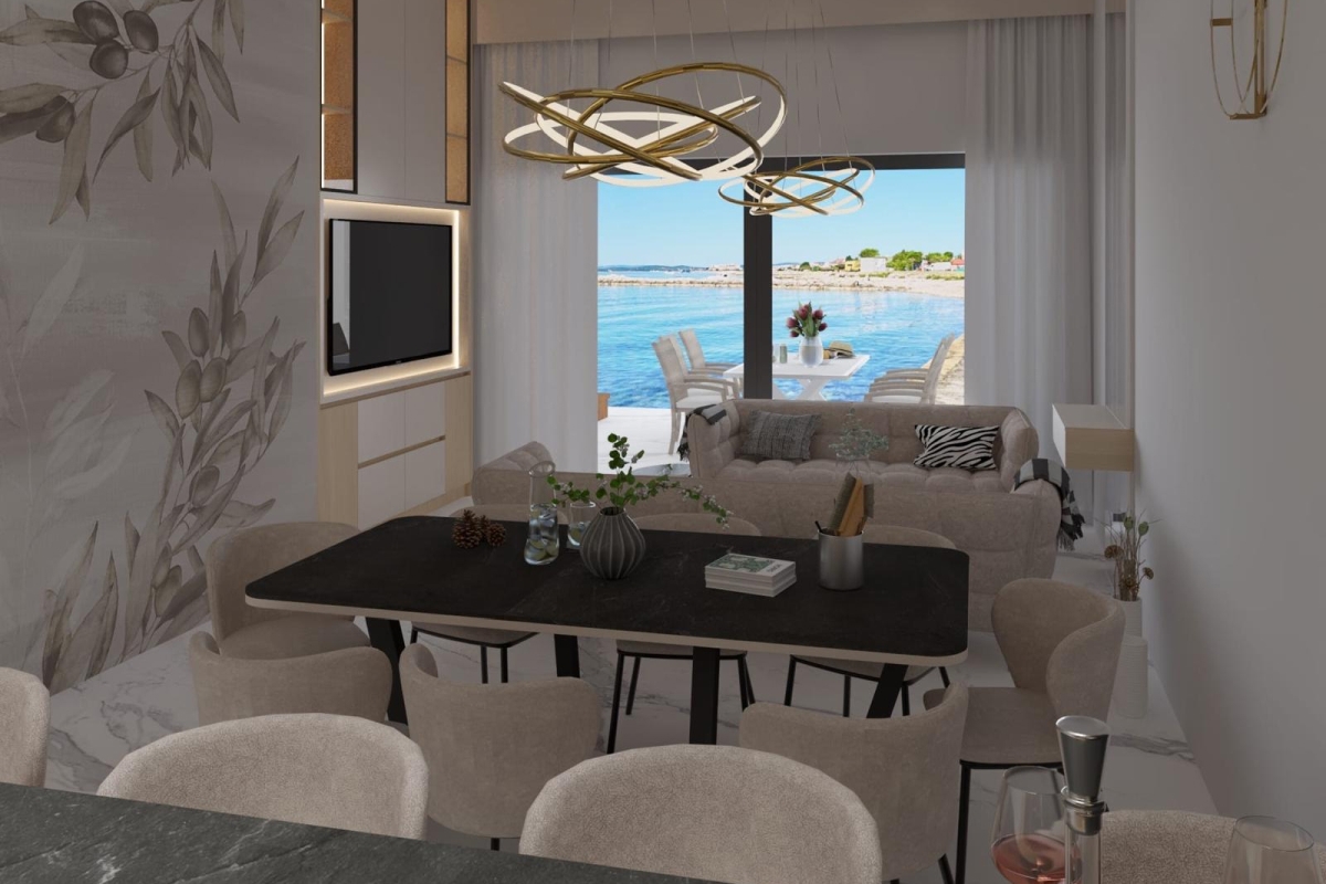 Appartamento al piano terra con piscina proprio accanto alla spiaggia