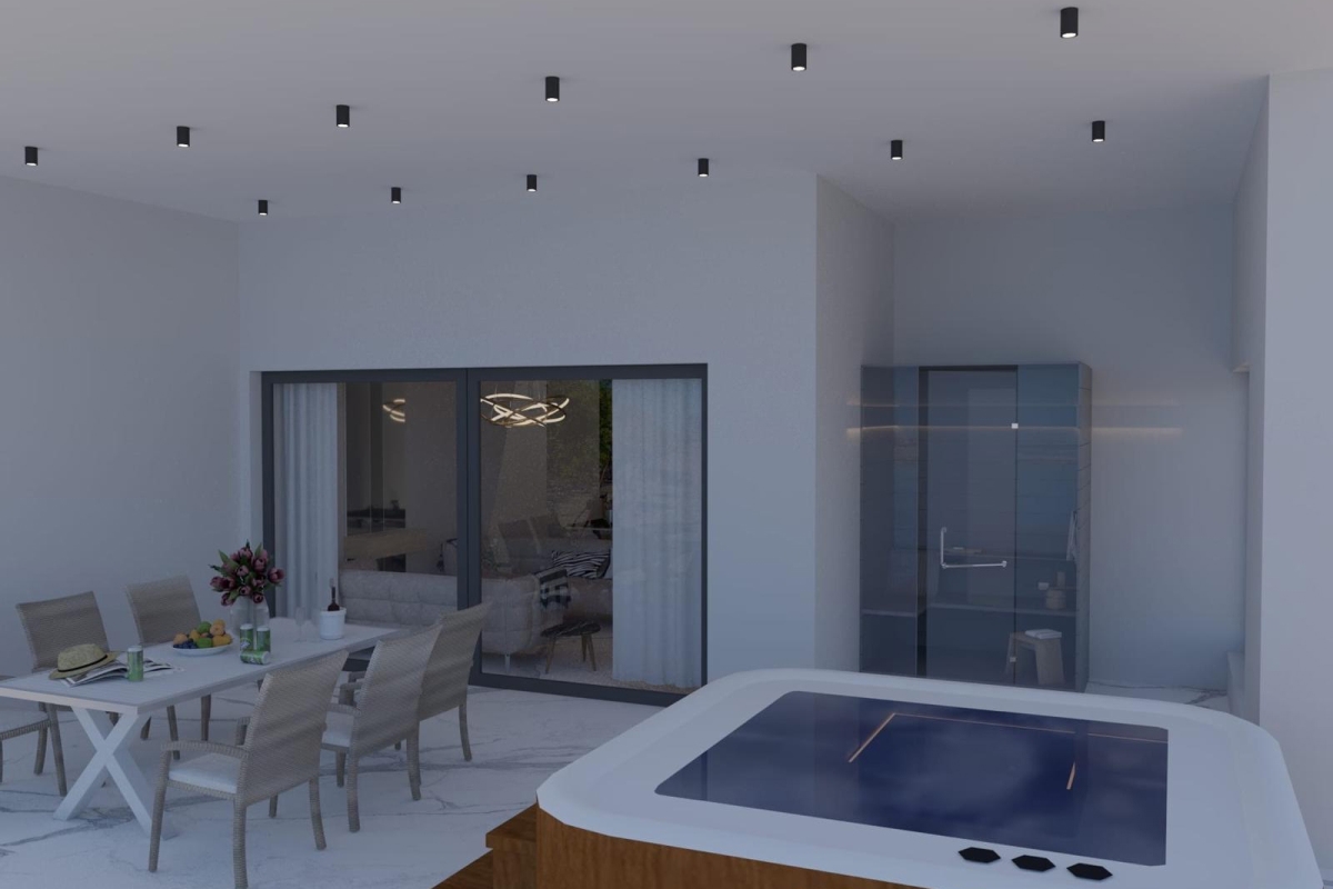 Appartamento al piano terra con piscina proprio accanto alla spiaggia