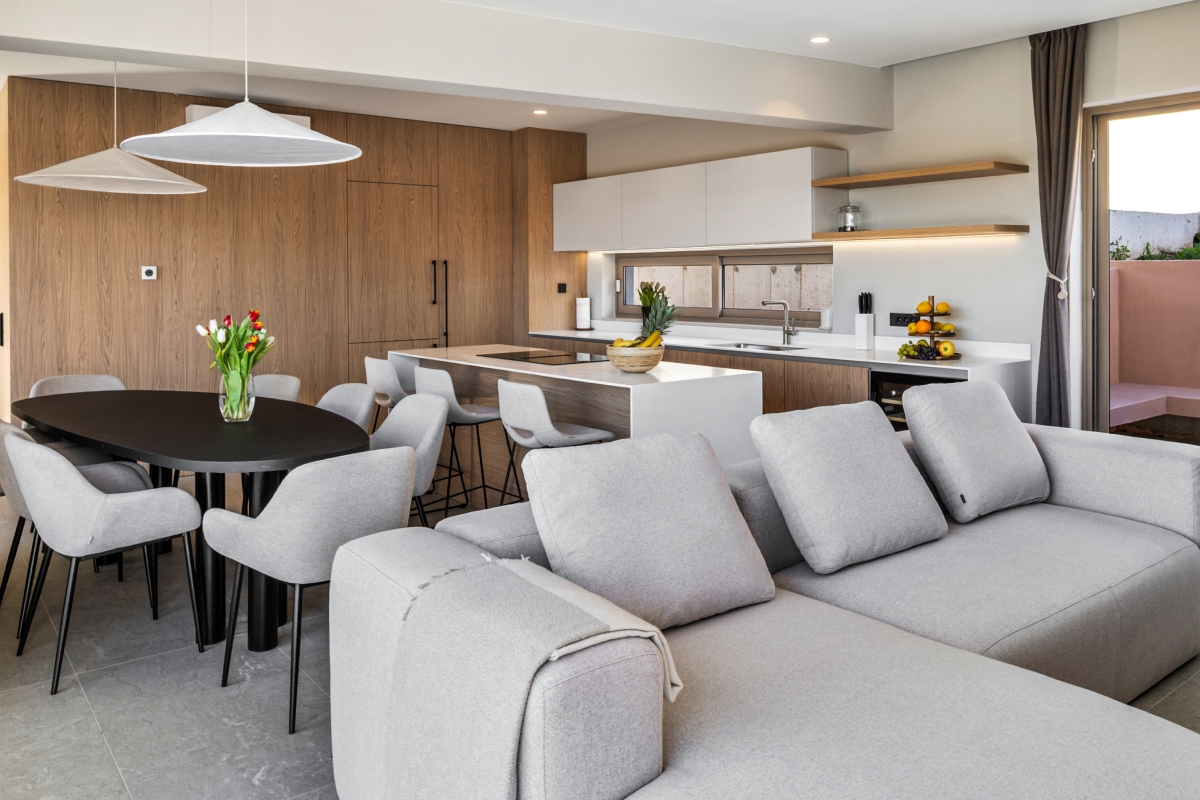 Villa moderna con vista mare