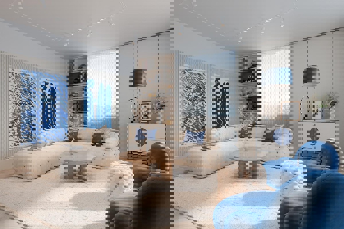 Appartamento con una camera da letto e loggia vicino al mare