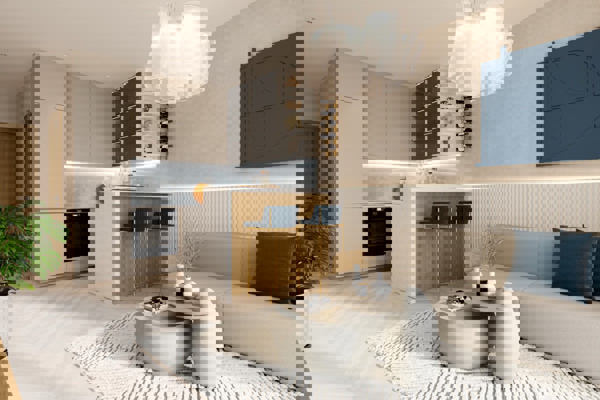 Appartamento con una camera da letto e loggia vicino al mare