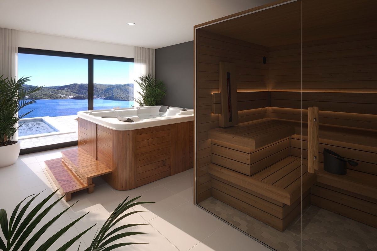Villa con piscina e centro benessere vicino alla spiaggia
