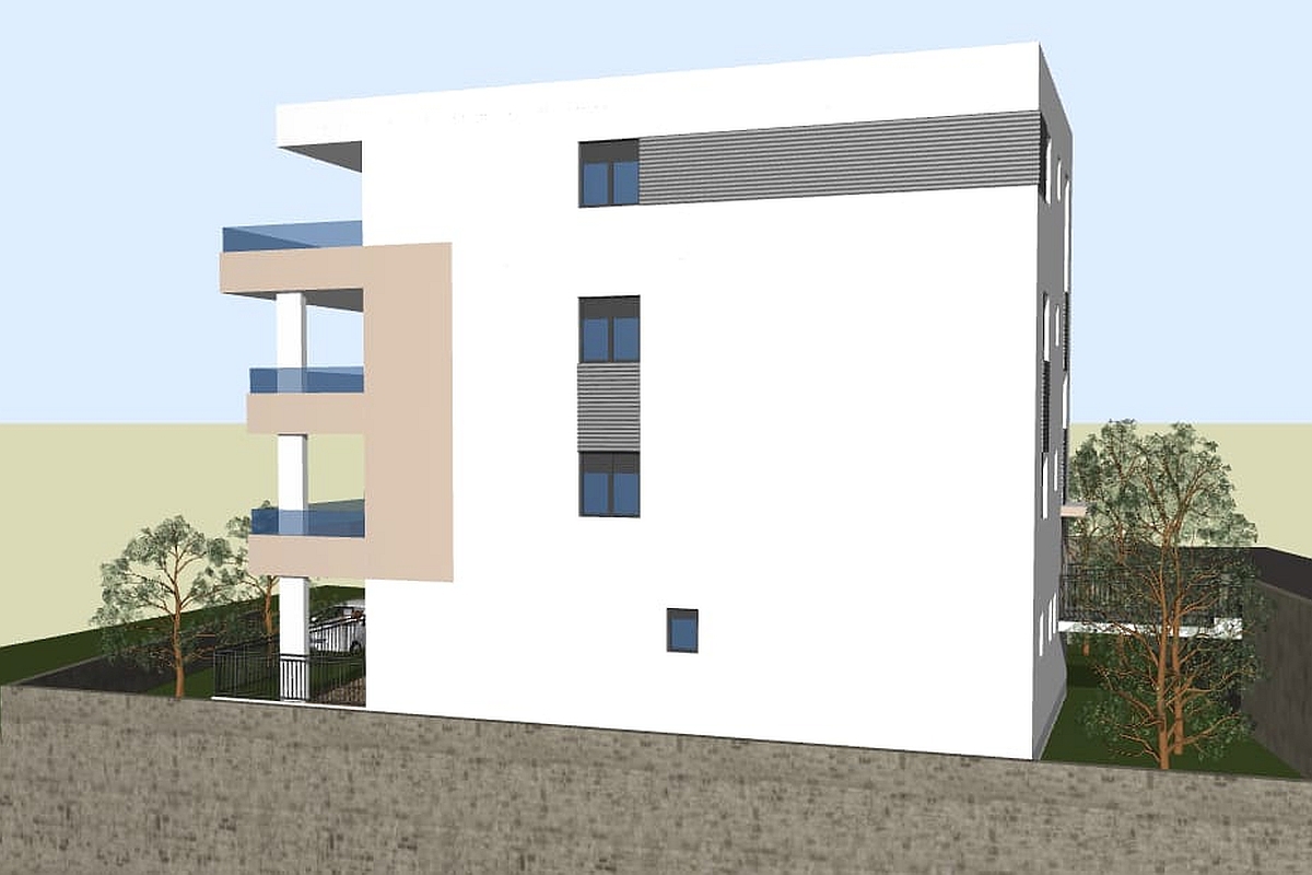 Appartamento con tre camere da letto e giardino in un edificio di nuova costruzione