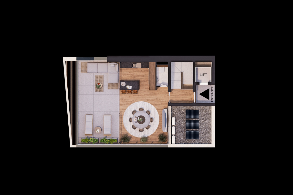 Straordinario attico con terrazza panoramica in prima fila sul mare