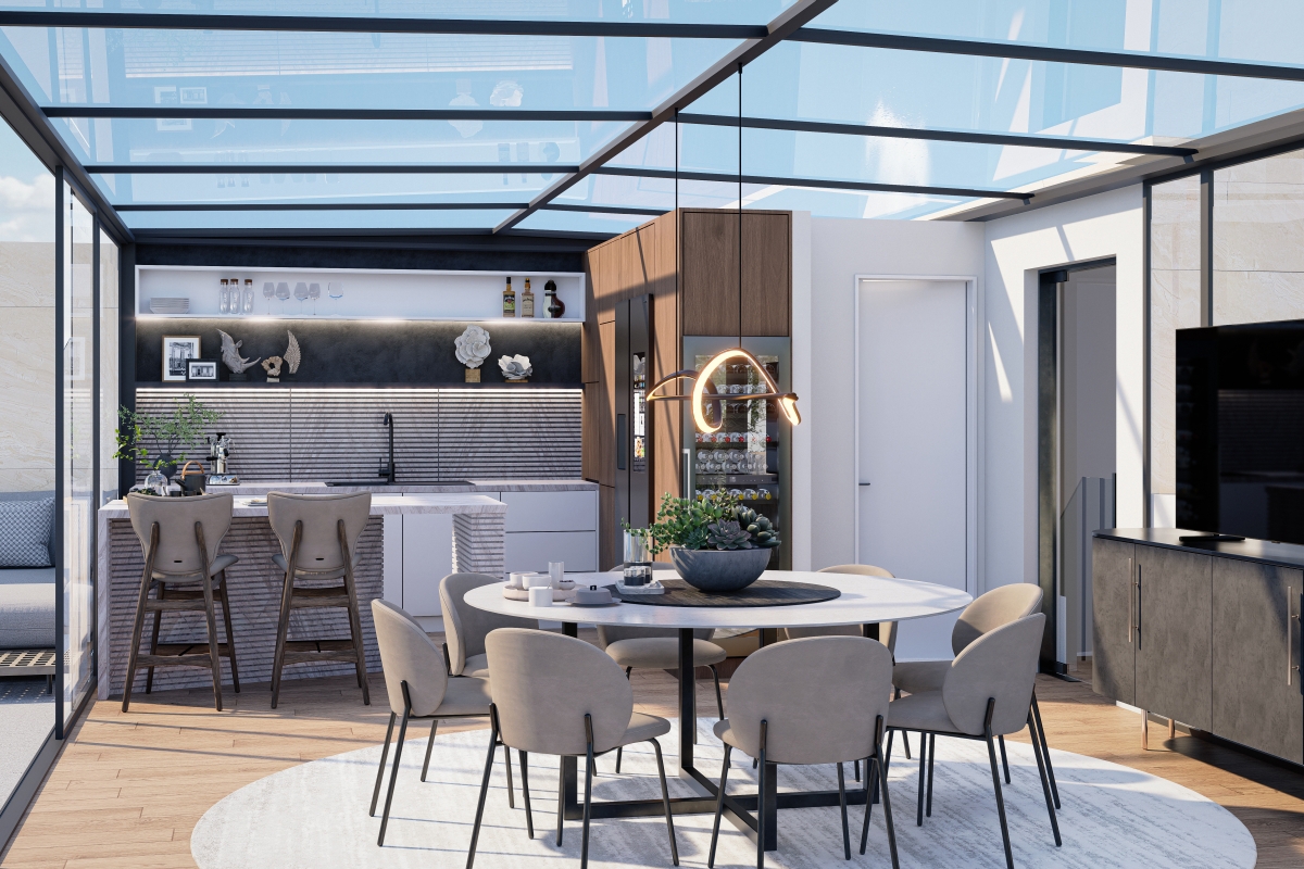 Straordinario attico con terrazza panoramica in prima fila sul mare