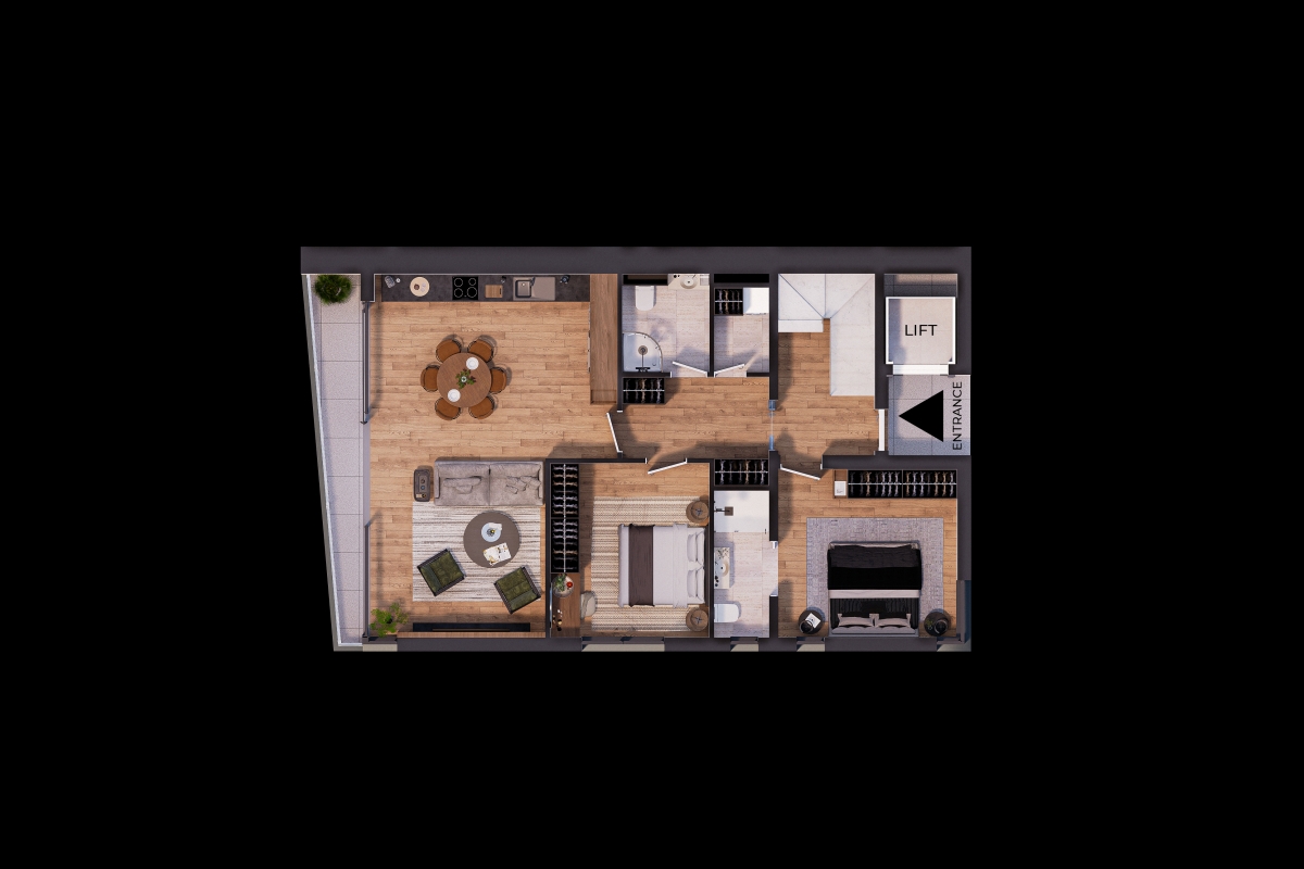 Straordinario attico con terrazza panoramica in prima fila sul mare