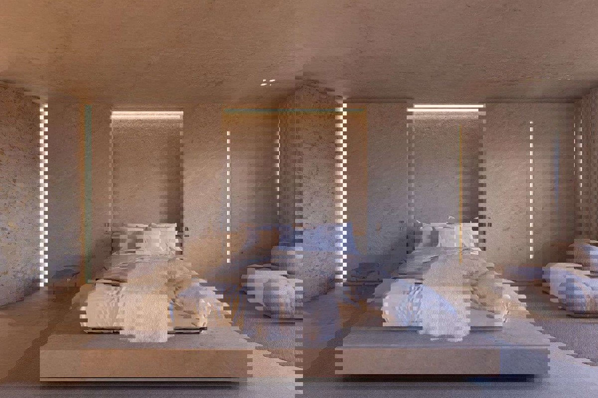 Terreno edificabile con progetto per una villa di lusso, in prima fila al mare