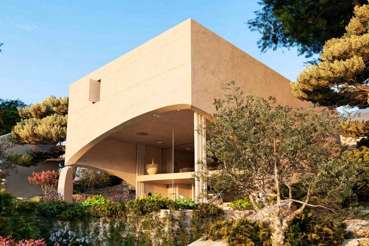 Terreno edificabile con progetto per una villa di lusso, in prima fila al mare