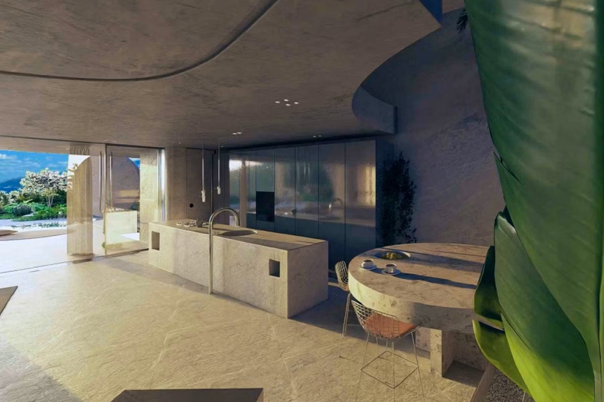 Terreno edificabile con progetto per una villa di lusso, in prima fila al mare