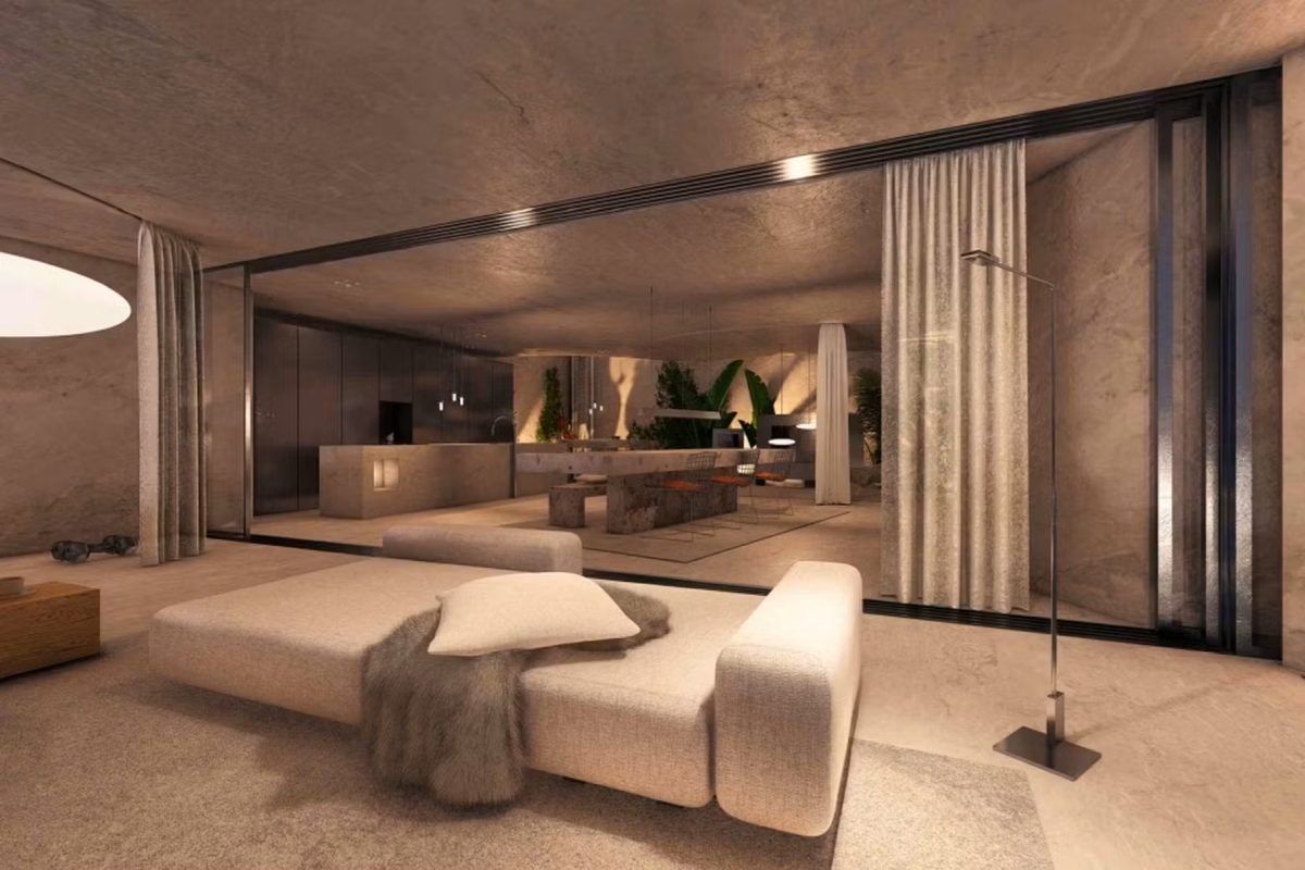 Terreno edificabile con progetto per una villa di lusso, in prima fila al mare