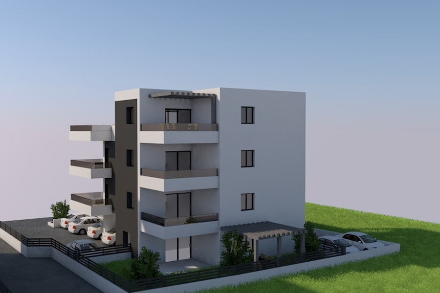 Appartamento con due camere da letto, giardino e due posti auto