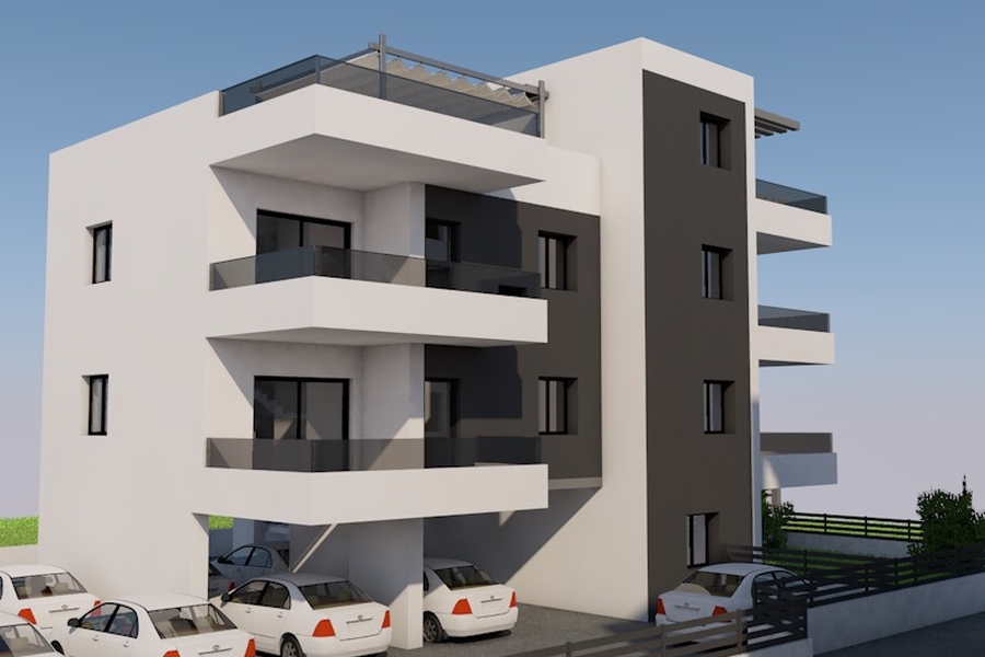 Appartamento con due camere da letto, giardino e due posti auto