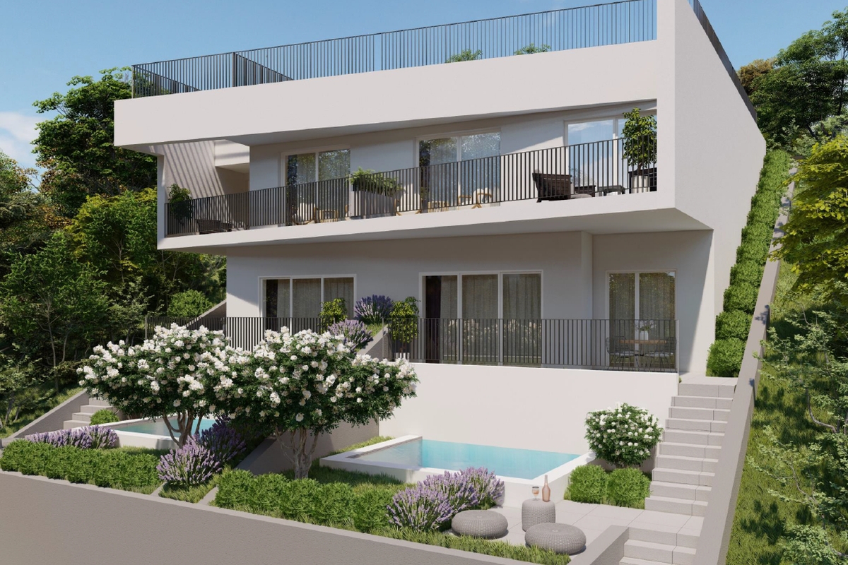 Appartamento duplex in un nuovo edificio in seconda fila dal mare