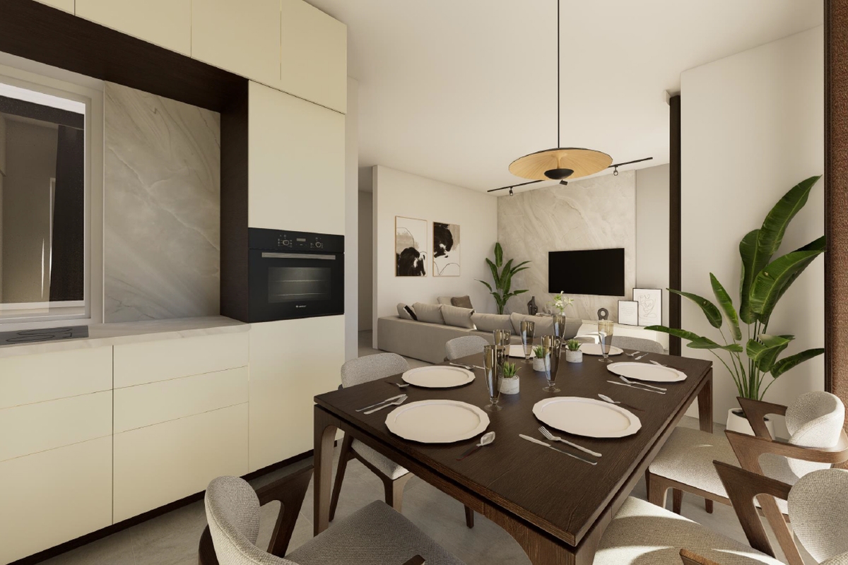 Appartamento duplex in un nuovo edificio in seconda fila dal mare