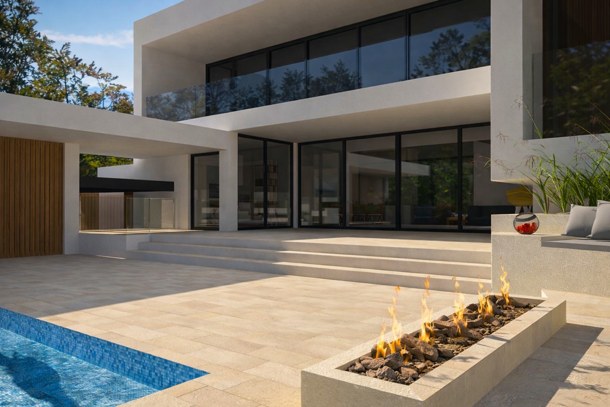 Villa moderna con vista panoramica sul mare