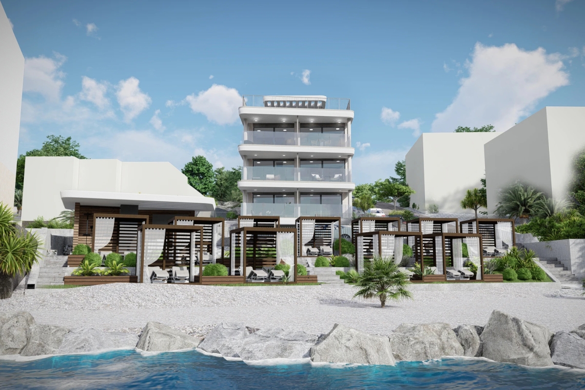 Appartamento con tre camere da letto in un edificio di nuova costruzione con vista mare
