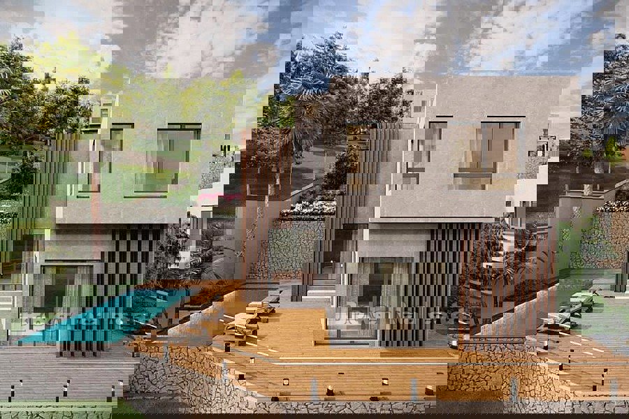 Complesso di ville con vista mare