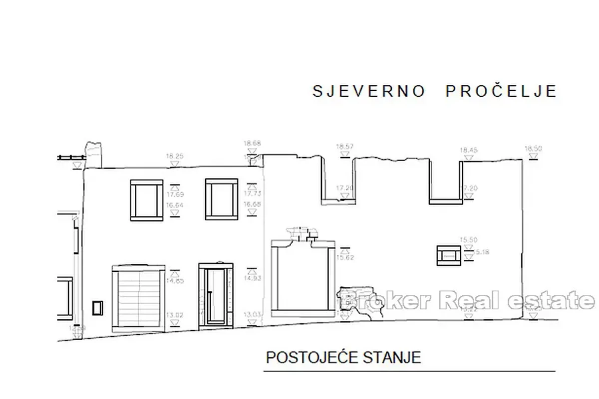 Casa in pietra con vista e progetto di ricostruzione