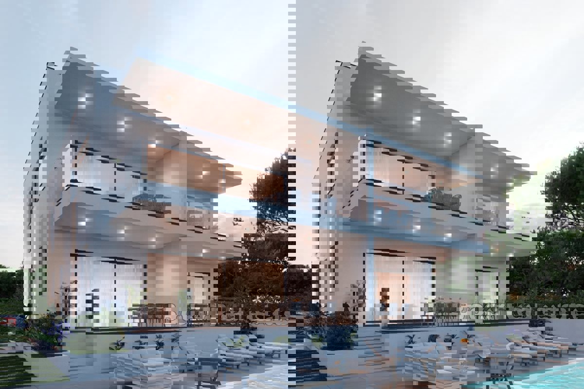 Appartamenti moderni in un nuovo edificio con piscina e vista sul mare