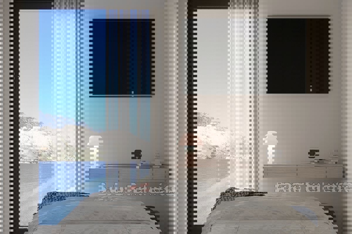 Appartamenti moderni in un nuovo edificio con piscina e vista sul mare