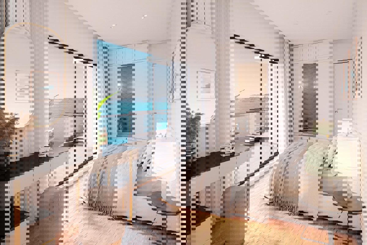 Villa in costruzione con vista mare