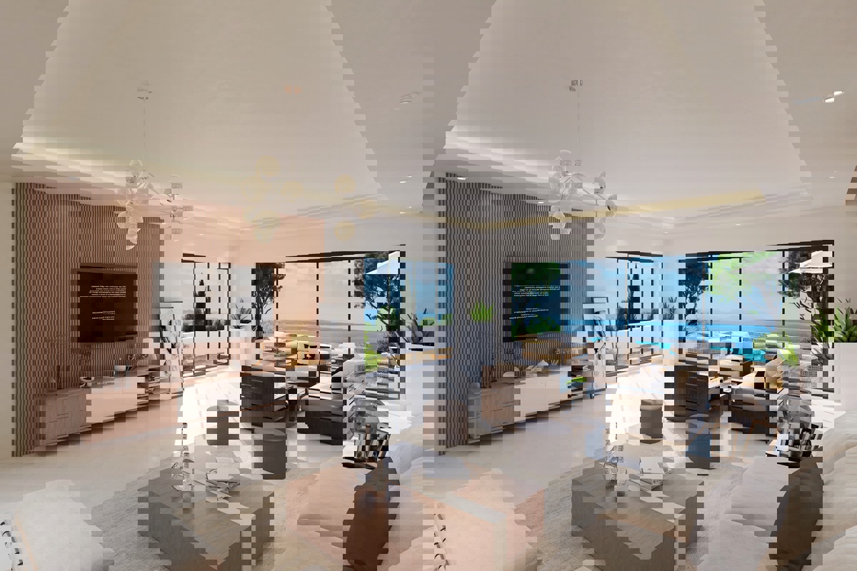 Villa in costruzione con vista mare