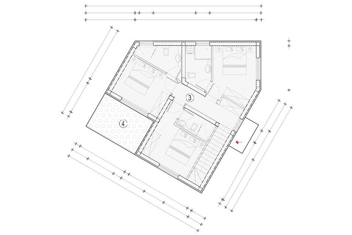 Una villa moderna in costruzione con vista mare