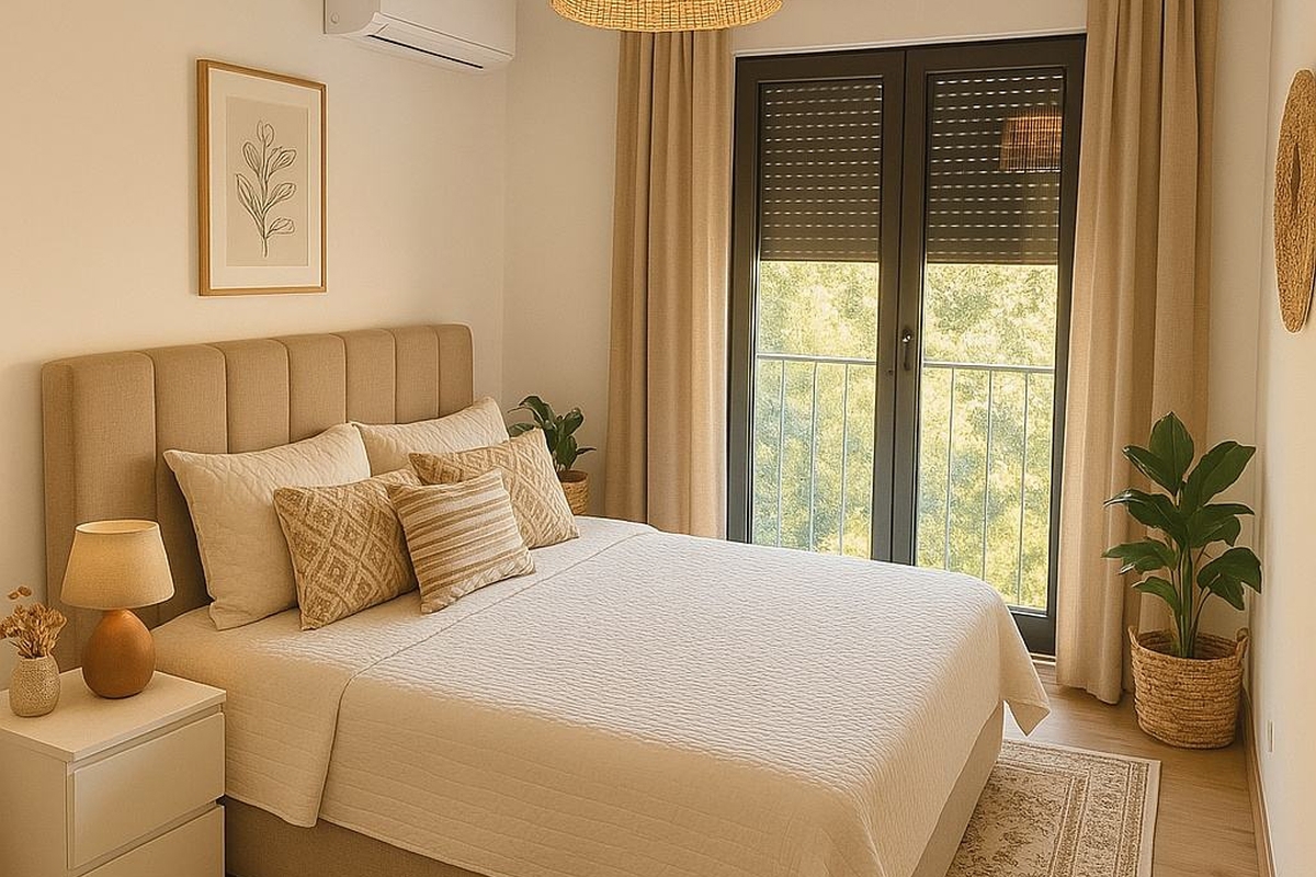 Una villa moderna in costruzione con vista mare