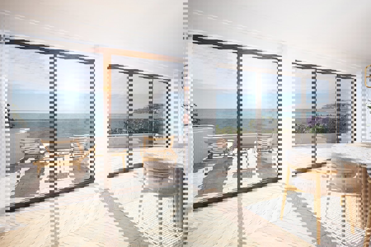 Appartamento con una camera da letto al piano terra con terrazza, jacuzzi e vista mare