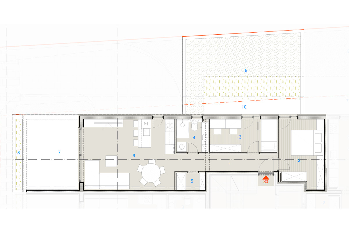 Esclusivo appartamento con due camere da letto in prima fila sul mare - Ovest, S3