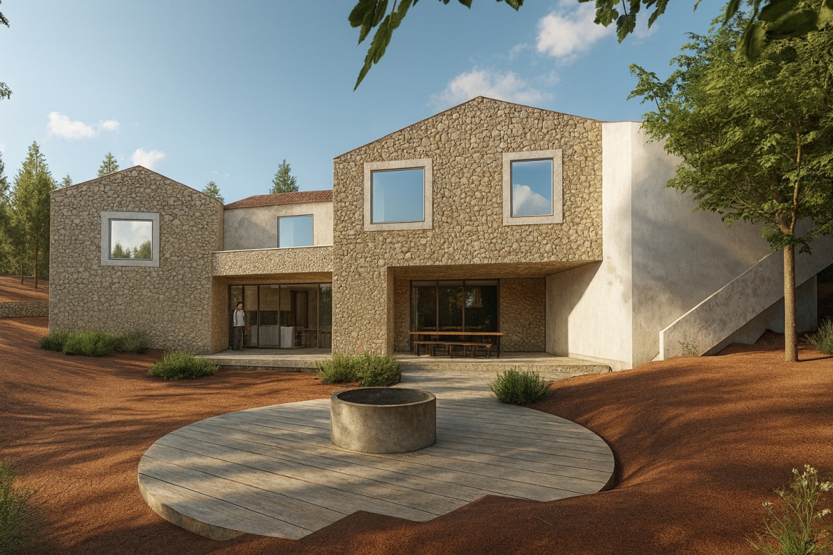 Villa con piscina immersa nella natura