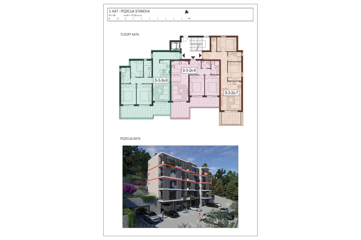 Moderno appartamento con due camere da letto con vista mare