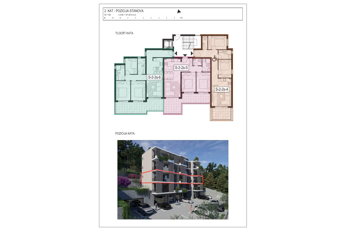 Moderno appartamento con due camere da letto con vista mare