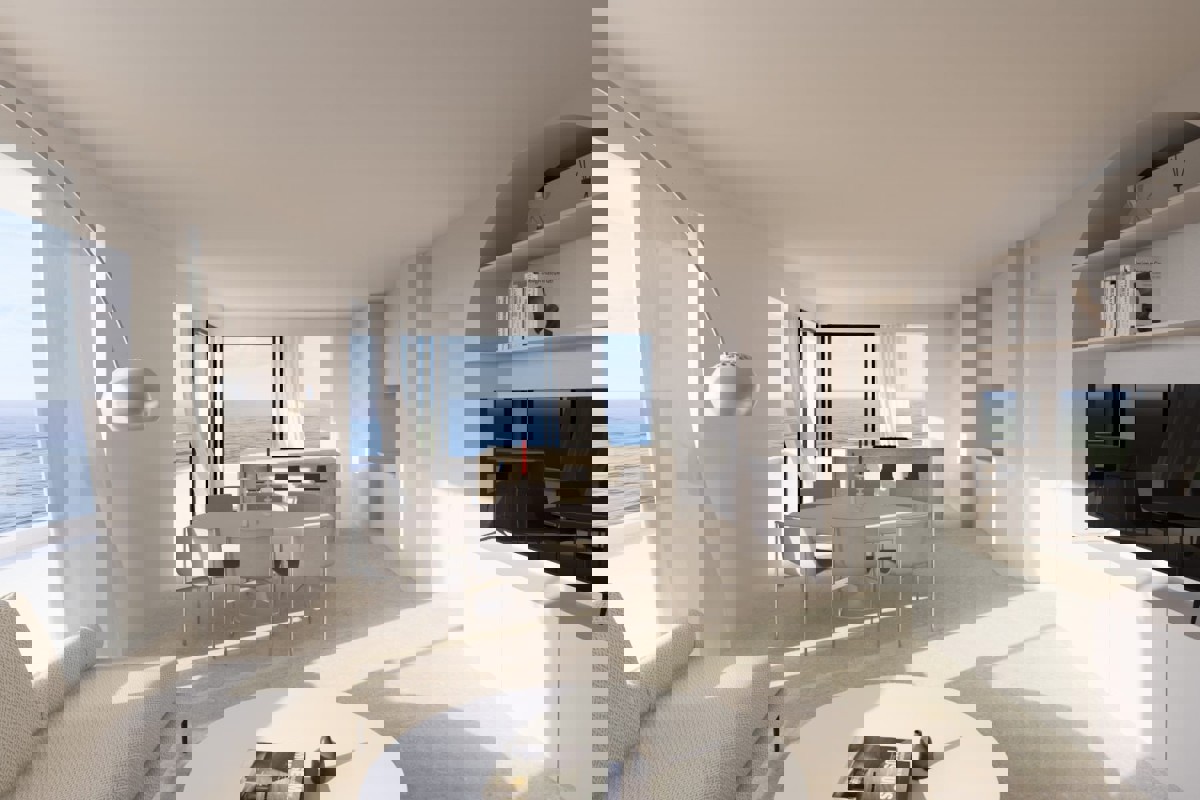 Attico in un nuovo edificio con vista mare