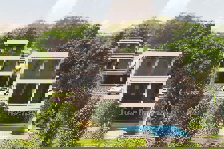 Ville con piscina e vista mare