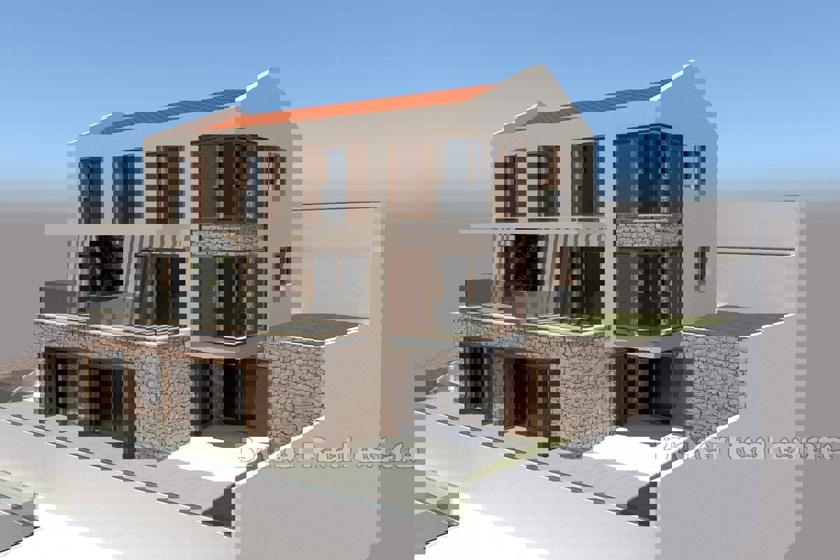 Terreno edificabile con progetto e vista