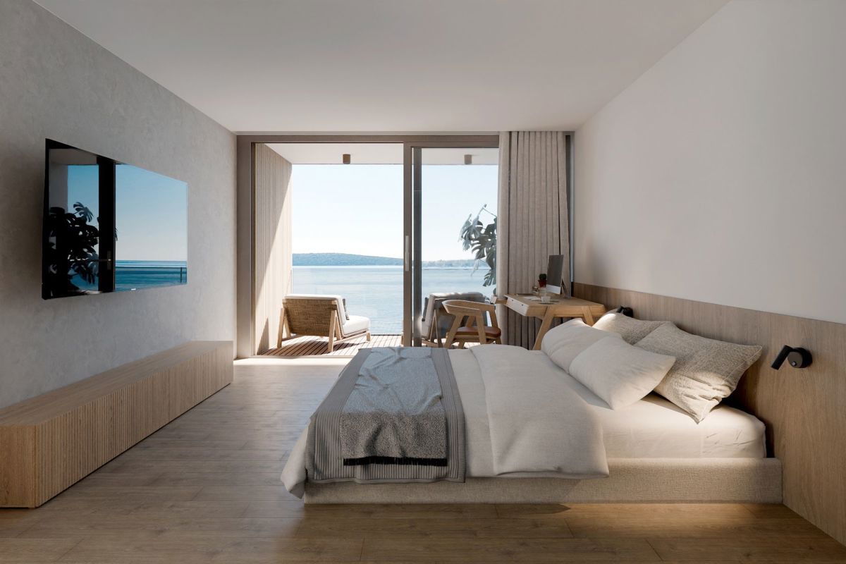 Villa attraente, prima fila al mare