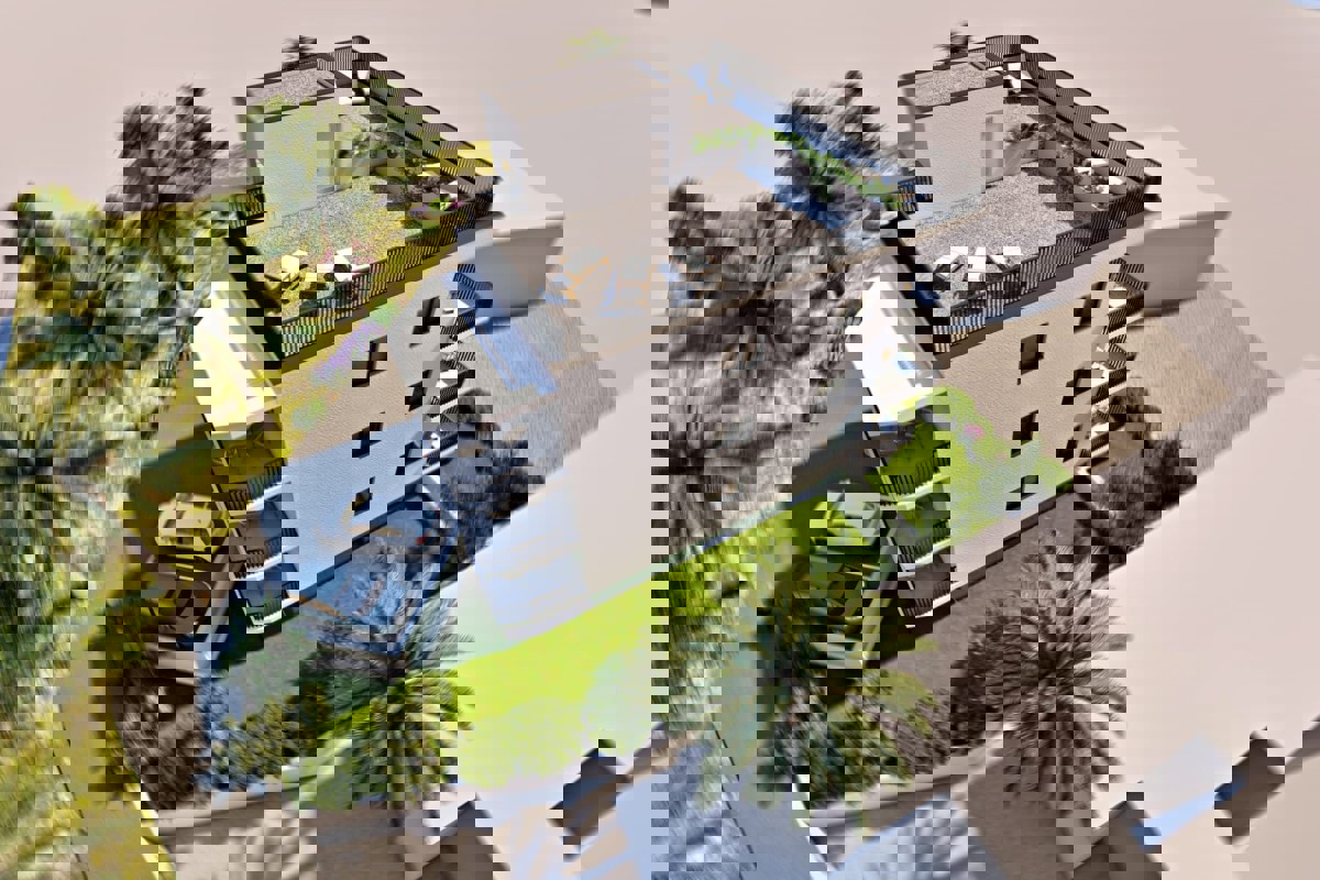 Moderno attico con due camere da letto e vista mare