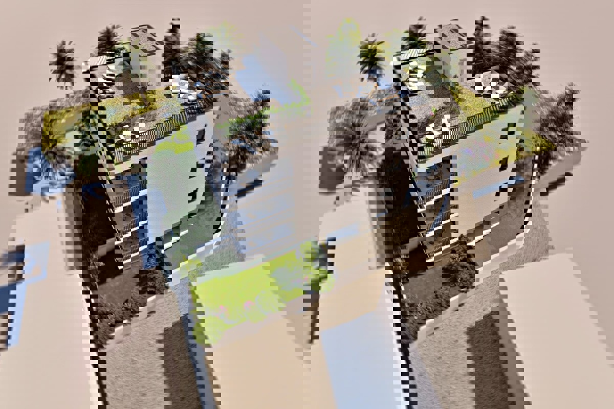 Moderno attico con due camere da letto e vista mare