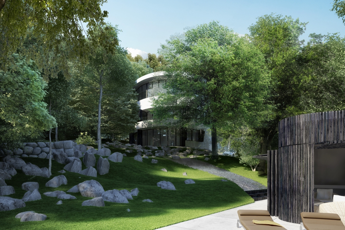 Villa di lusso con vasca da bagno in cristallo del Madagascar e vista mare