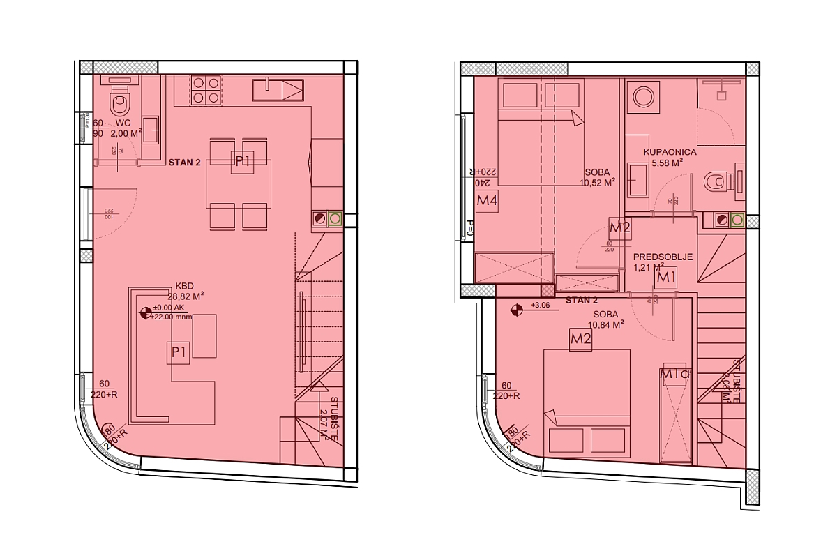 Appartamento duplex con vista mare